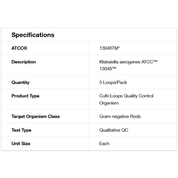 Culti-Loops™ Klebsiella aerogenes ATCC™ 13048™ - Gambar 2